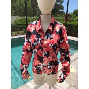 Toni Morgan light weight jacket size L floral